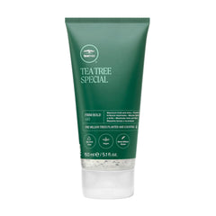 Tea Tree Firm Hold Gel bottle close-up showing strong hold and shine