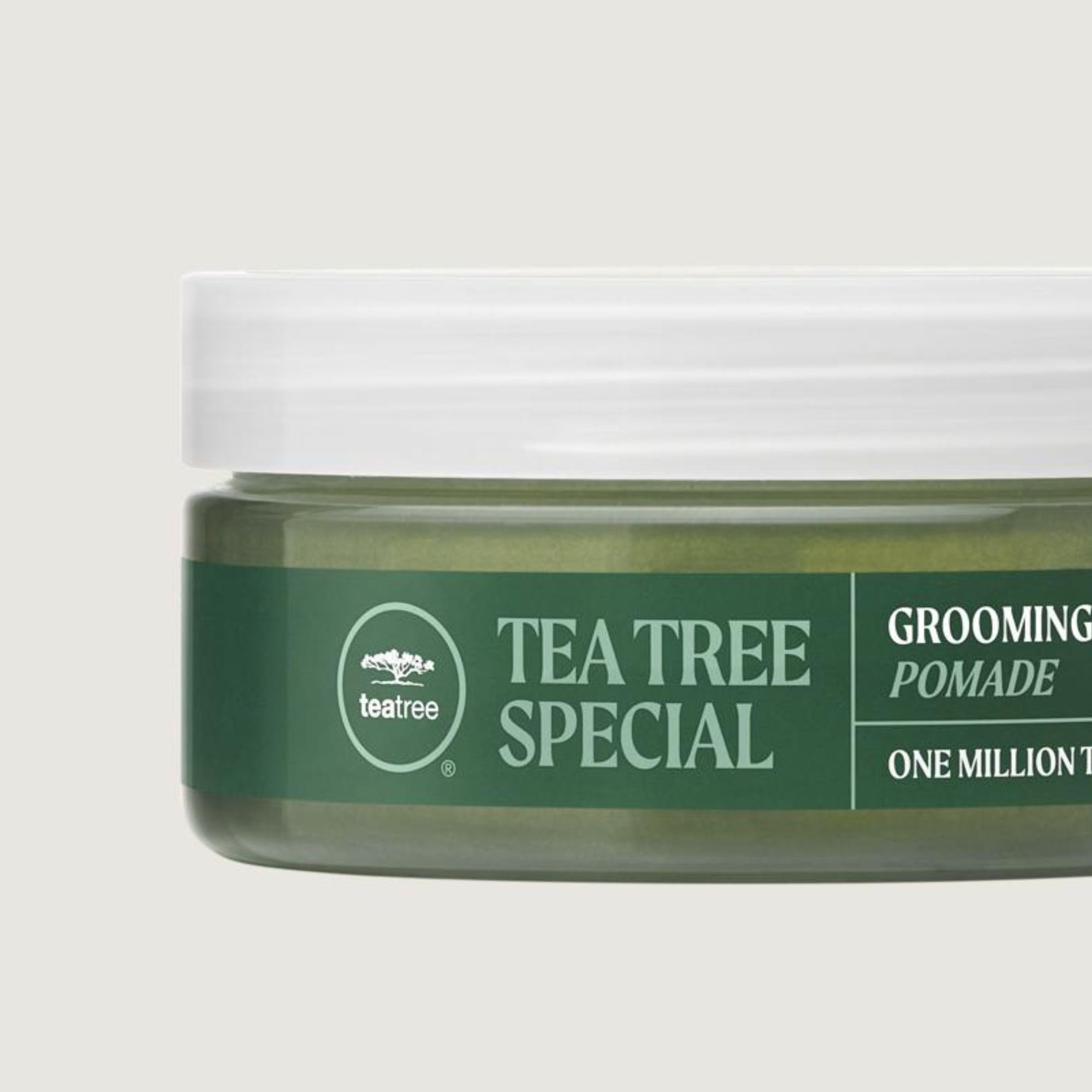 Tea Tree Grooming Pomade fragrance emphasizes invigorating tea tree and citrus scent