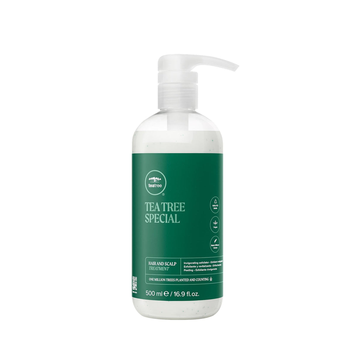 Tea Tree Hair and Scalp Treatment jar closeup showing rich hydration for all hair types.