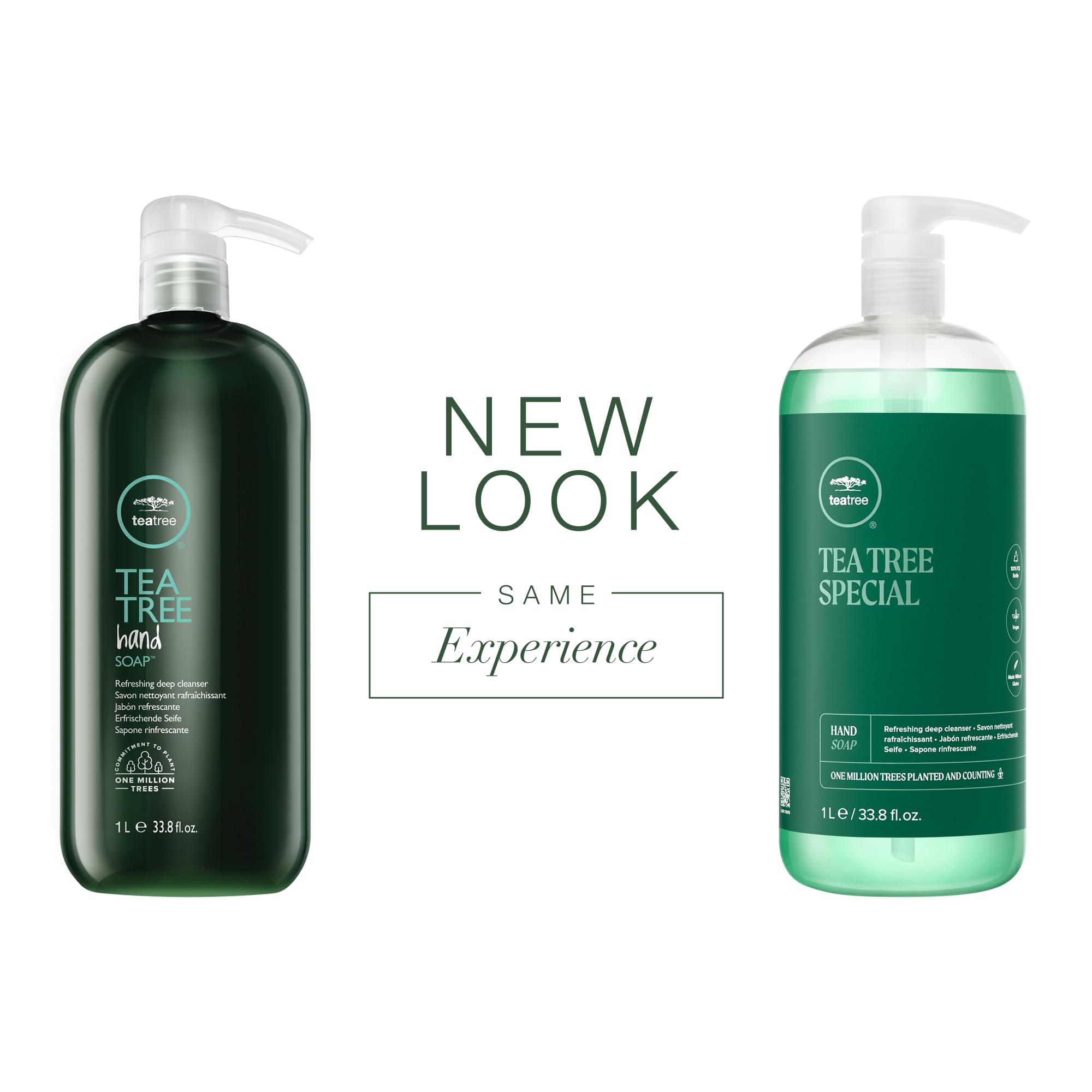 Tea Tree Hand Soap pump-dispense highlights convenient lather for quick hand washing