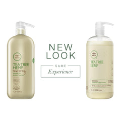 Tea Tree Hemp Restoring Shampoo foam-lather highlights creamy texture for soothing cleanse.