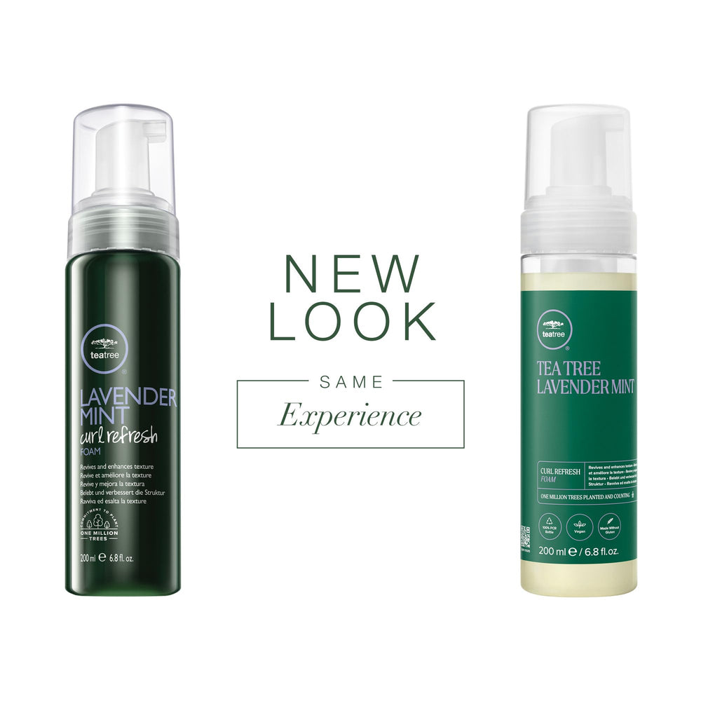 Tea Tree Lavender Mint Curl Refresh Foam dispense appearance for easy application
