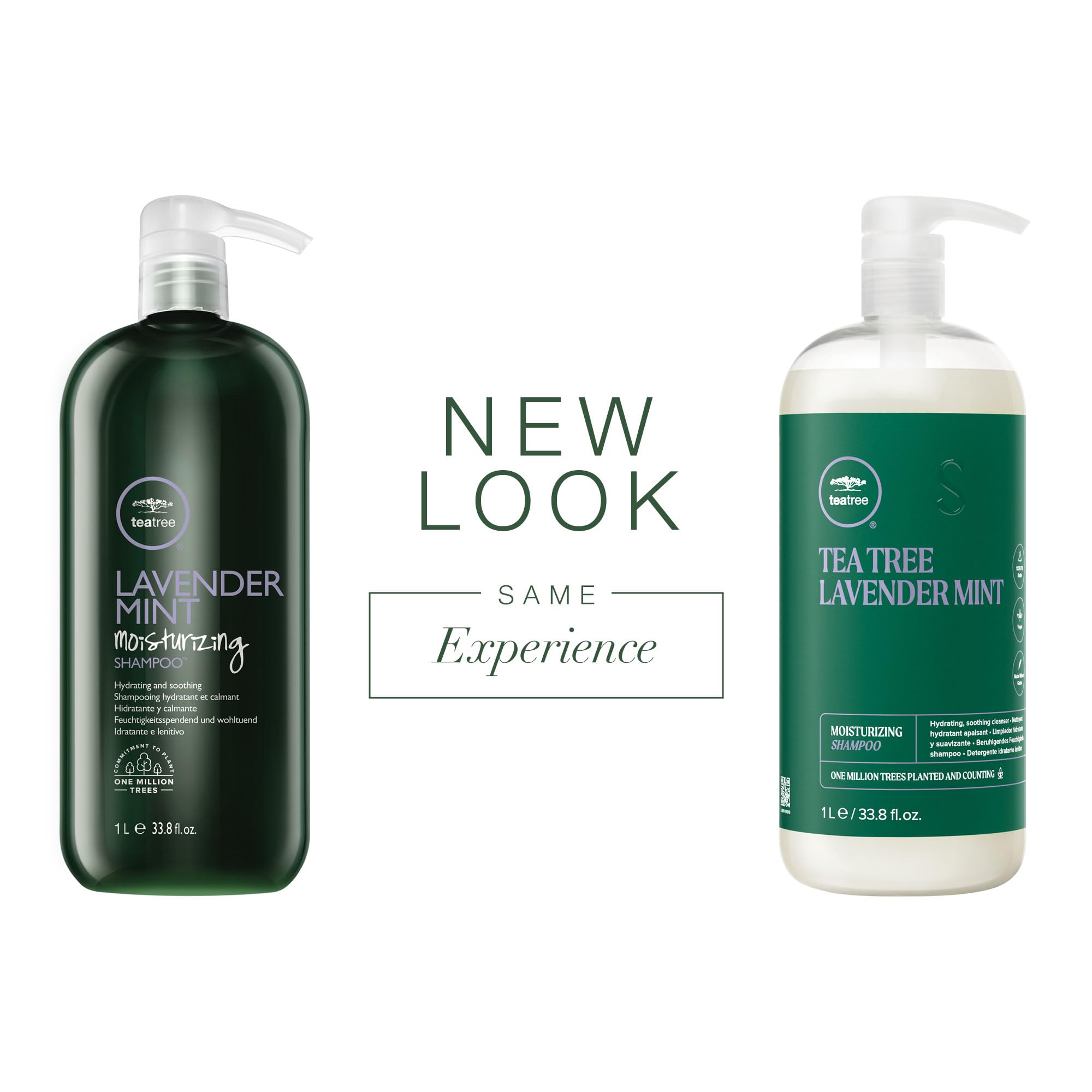 Tea Tree Lavender Mint Moisturizing Shampoo foam closeup shows rich lather for gentle cleansing.