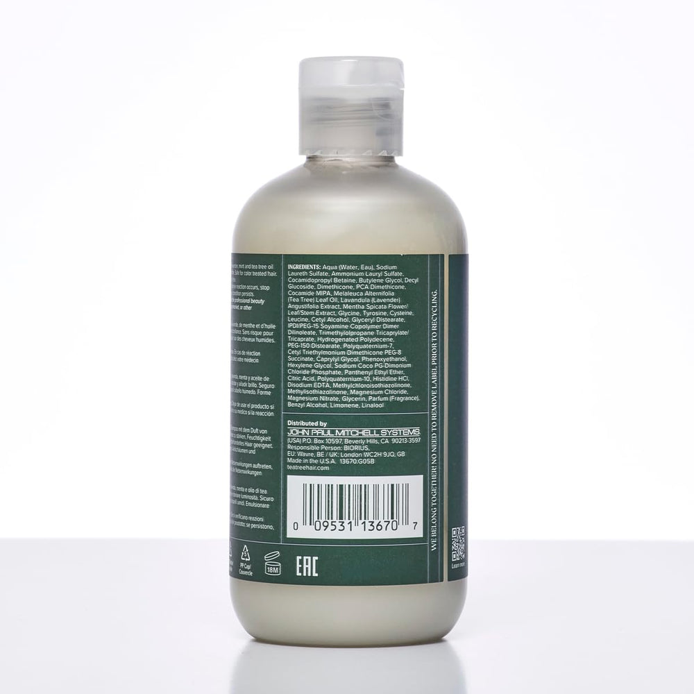 Tea Tree Lavender Mint Moisturizing Shampoo spa aroma supports a relaxing daily routine.