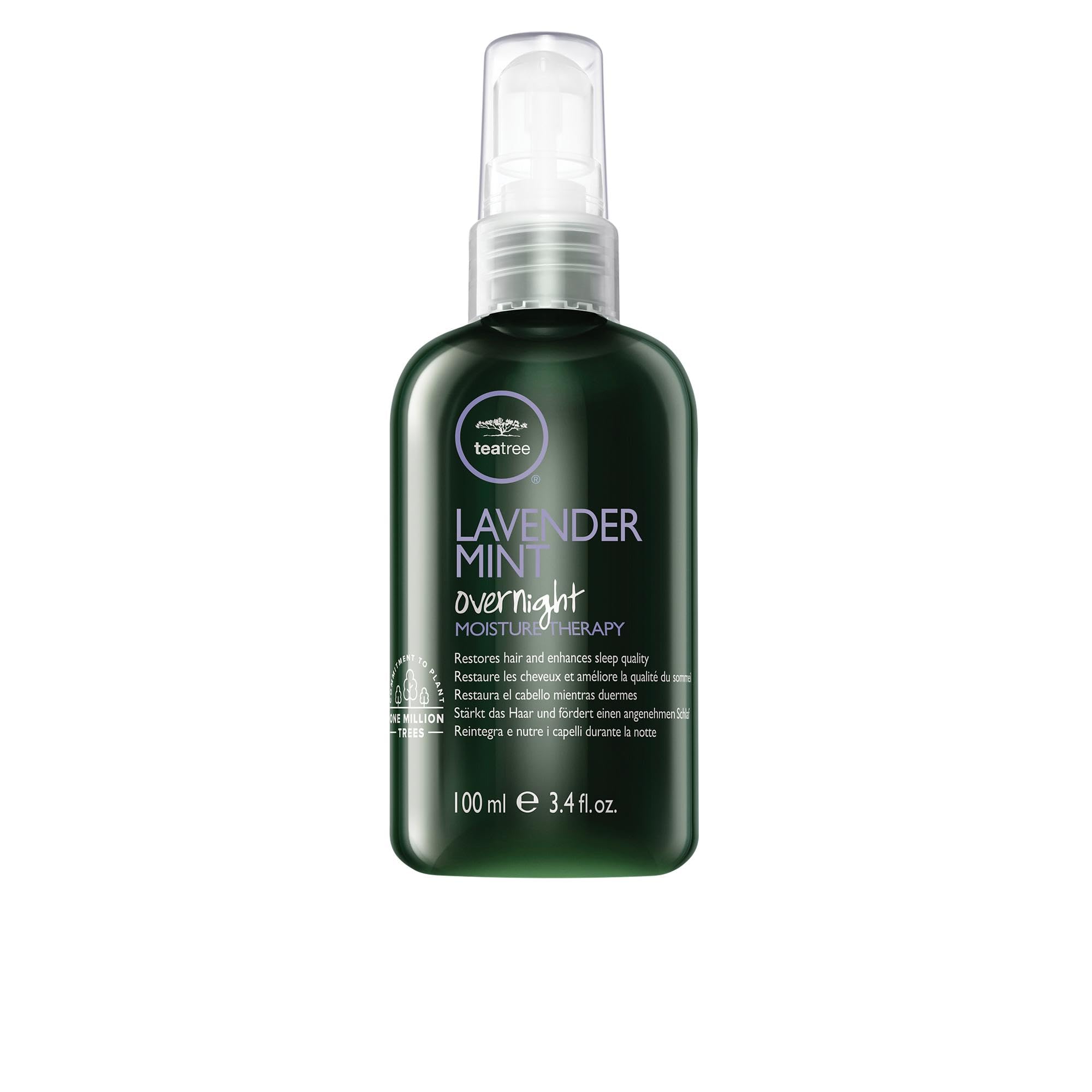 Tea Tree Lavender Mint Overnight Therapy bottle pour for easy hydrating application overnight