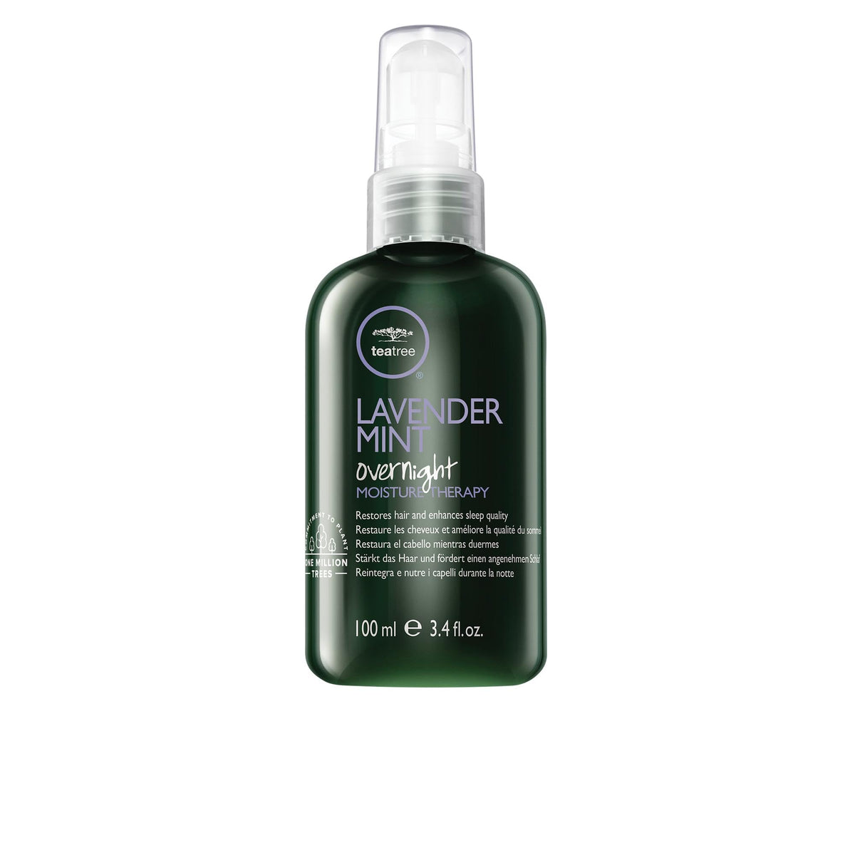 Tea Tree Lavender Mint Overnight Therapy bottle pour for easy hydrating application overnight