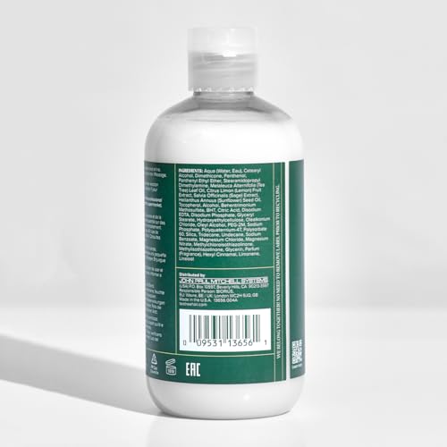 Tea Tree Lemon Sage Thickening Conditioner daily-use visual demonstrates practical routine.