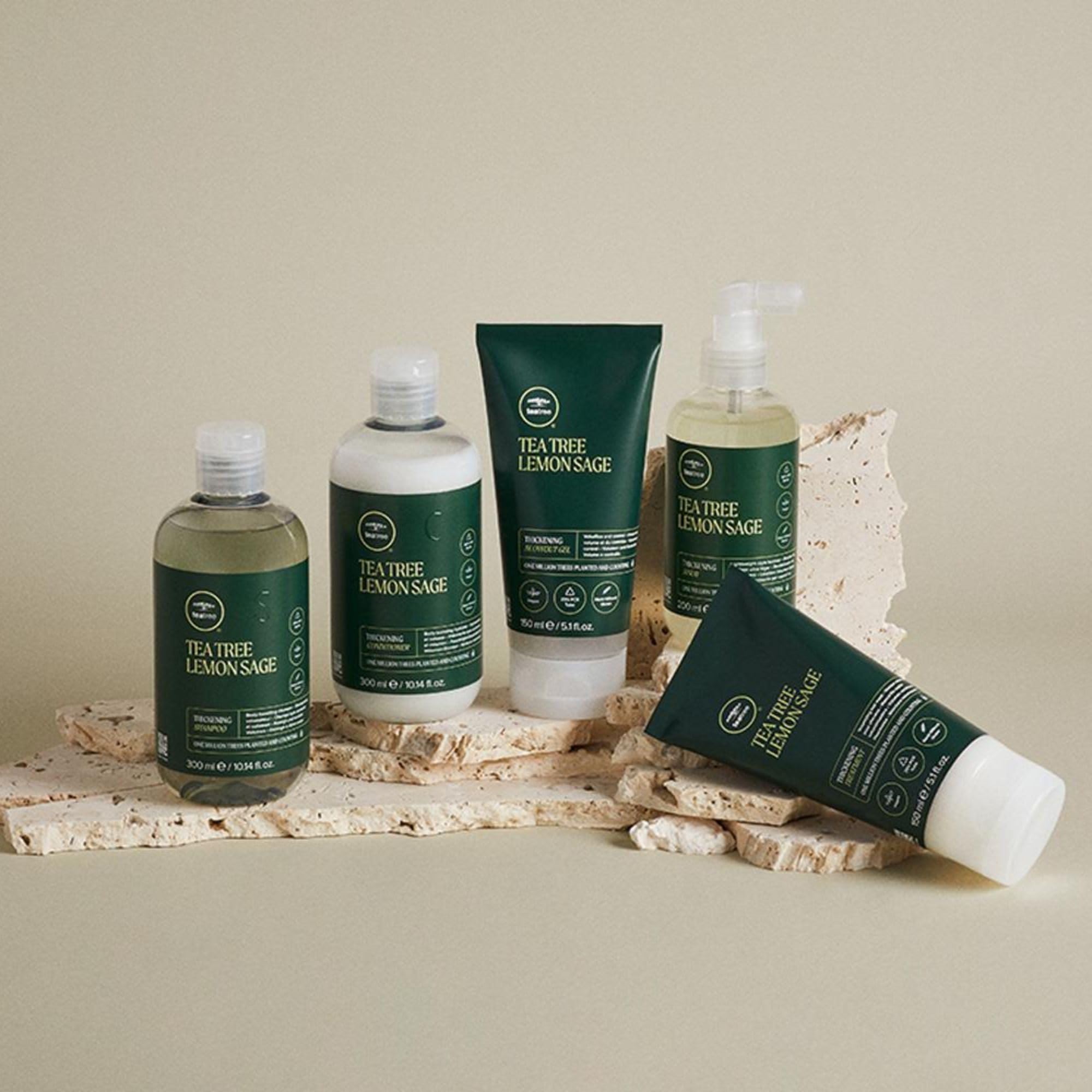 Tea Tree Lemon Sage shine finish after blow-drying and styling.
