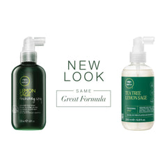Tea Tree Lemon Sage spray being applied to boost body and grip during styling