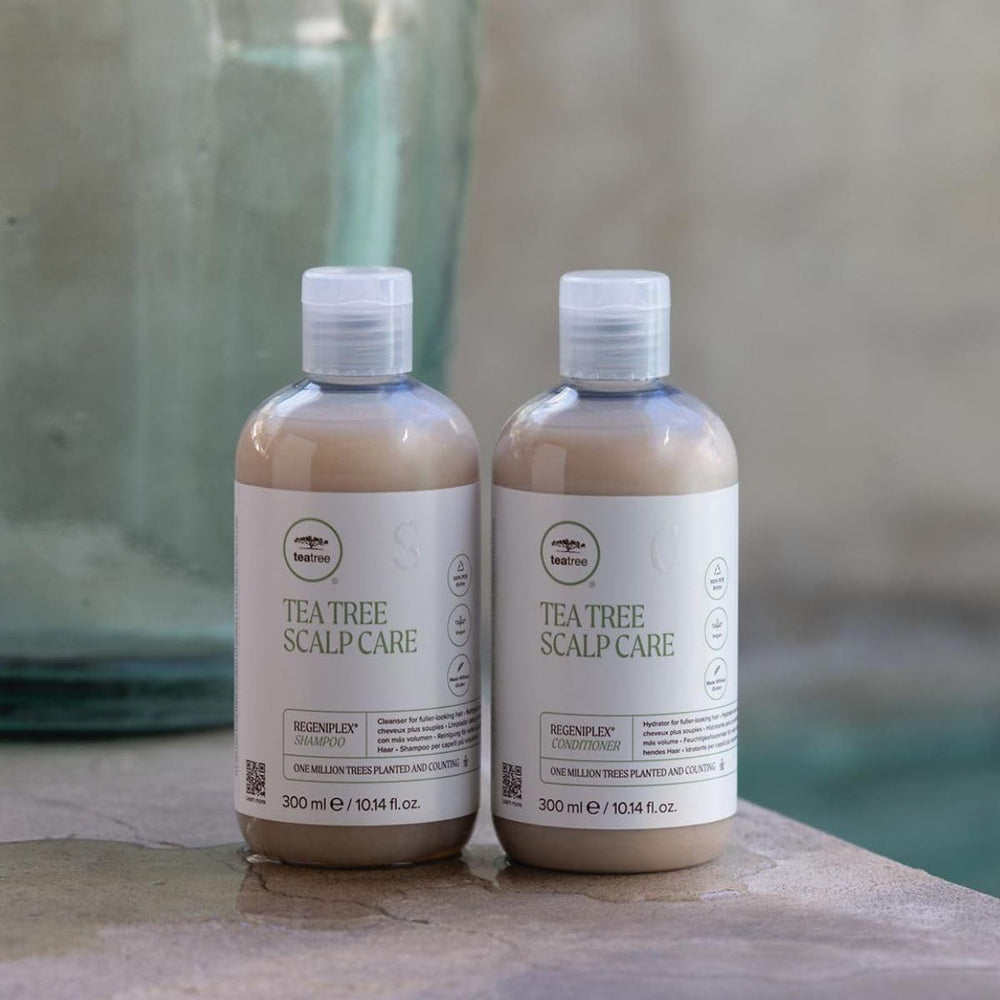 Turmeric and ginseng extracts closeup on Tea Tree Regeniplex ingredients panel.
