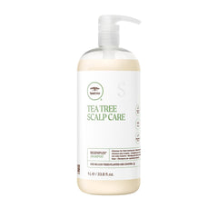 Tea Tree Scalp Care Regeniplex Shampoo bottle shows thinning-hair support and scalp nourishment.