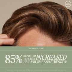 Tea Tree Scalp Care Regeniplex Shampoo lather reveals rich foam for even coverage.