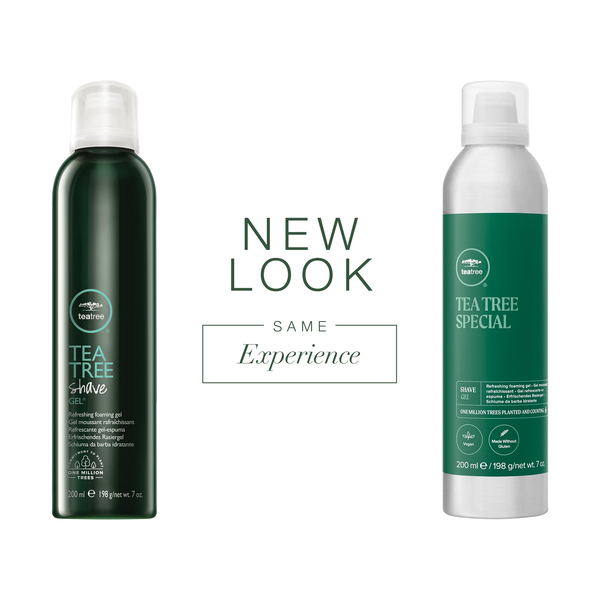 Tea Tree Shave Gel-foaming-lather shows smooth glide for close, comfortable shave.