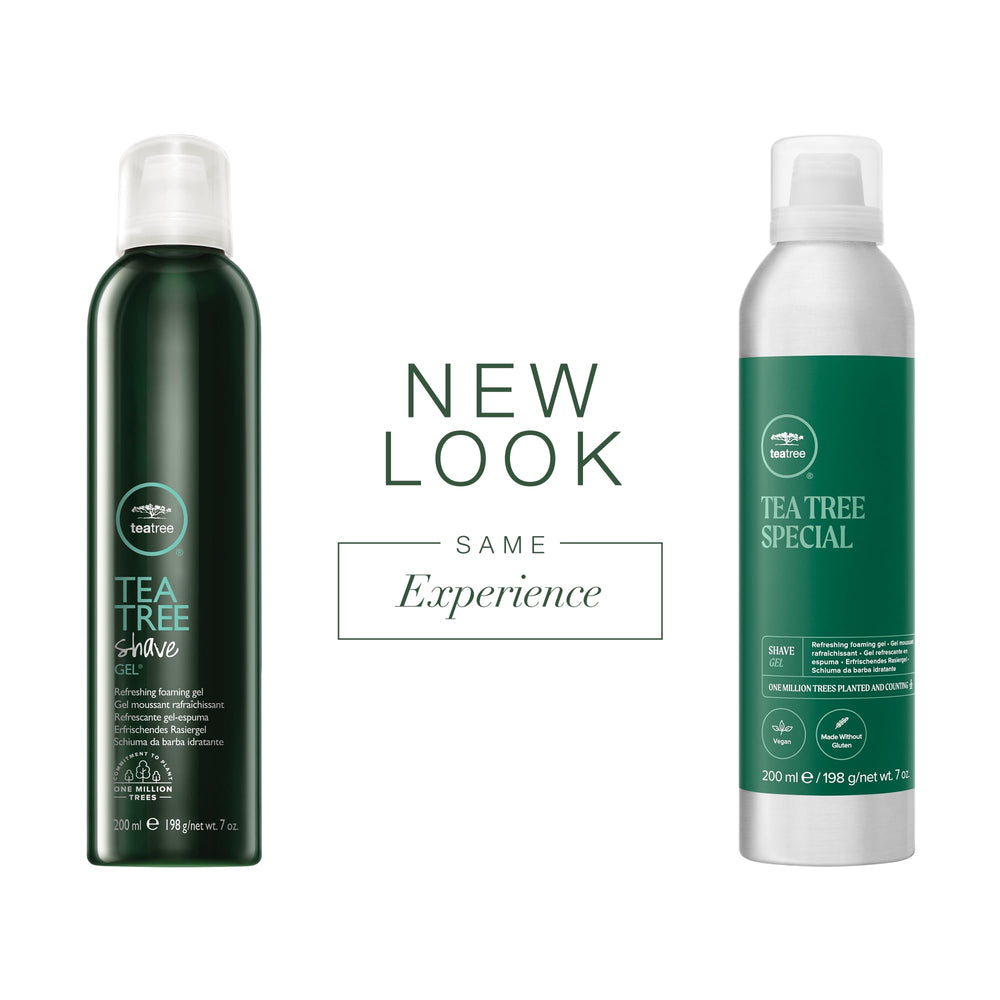 Tea Tree Shave Gel-foaming-lather shows smooth glide for close, comfortable shave.