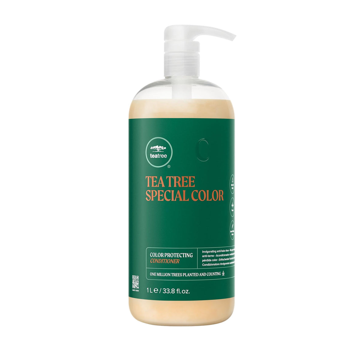 Tea Tree Special Color Conditioner bottle shows color protection and detangling-ready formula.