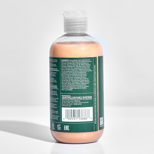 Tea Tree Special Color Conditioner on wet hair demonstrates detangling ease.