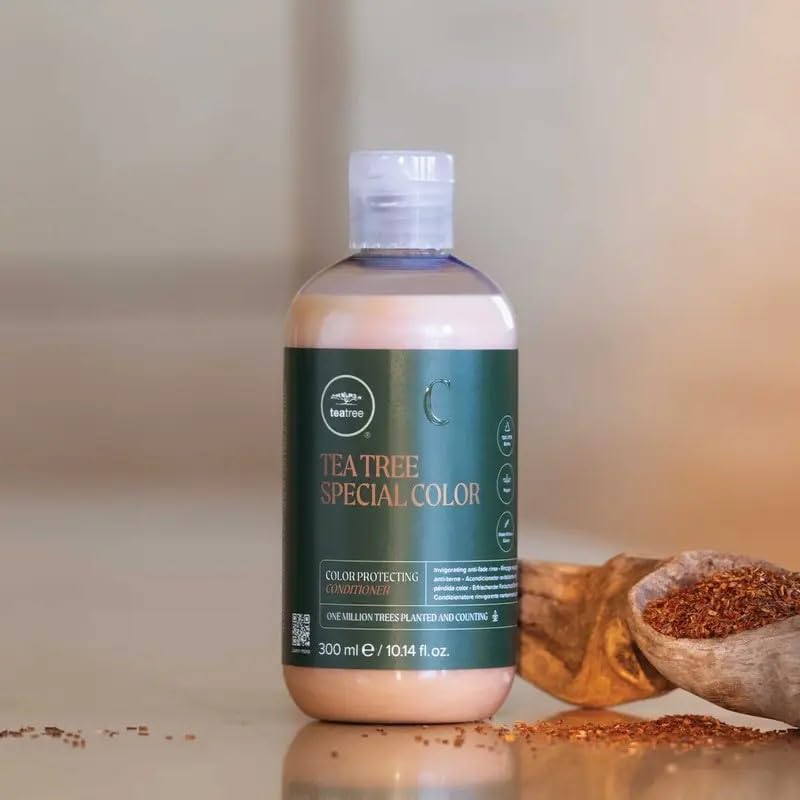 Tea Tree Special Color Conditioner fragrance close-up notes bergamot, mint, orange blossom.