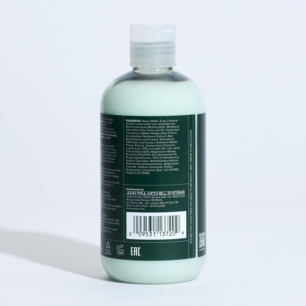 Tea Tree Special Conditioner refill pouch packaging emphasizes sustainability