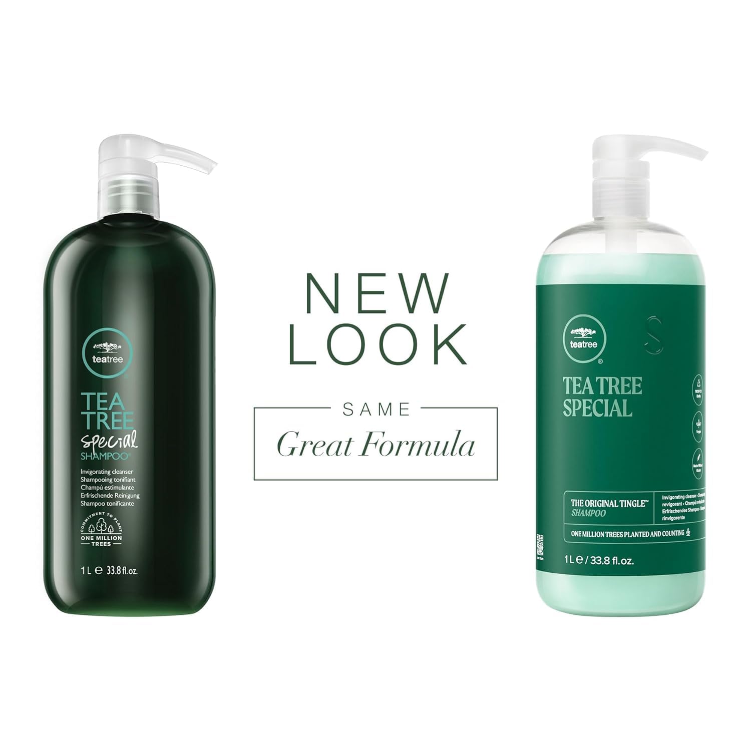 Tea Tree Special Liter Duo conditioner bottle—detangles and smooths with lingering botanical scent