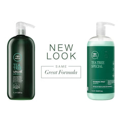 Tea Tree Special Liter Duo conditioner bottle—detangles and smooths with lingering botanical scent