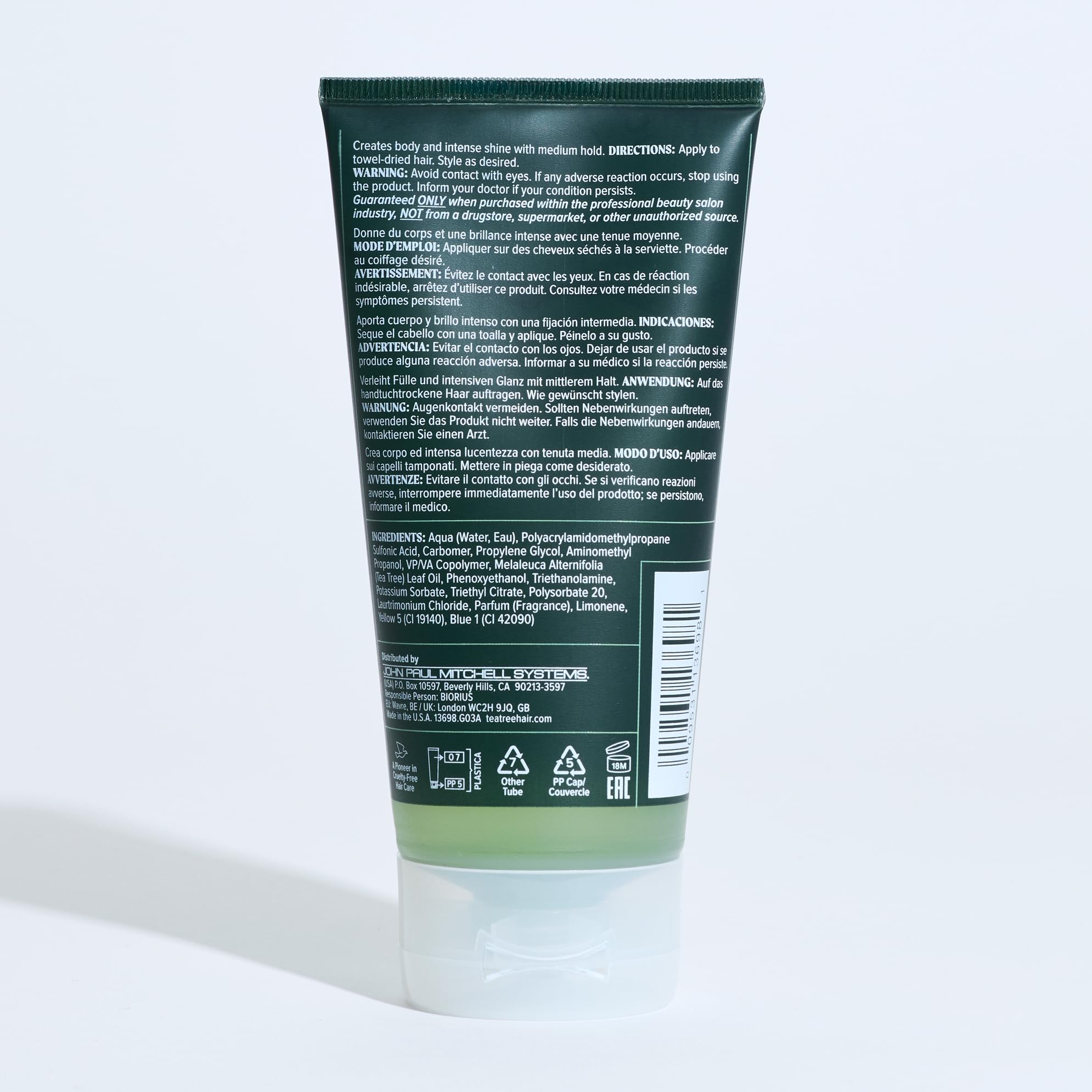 Tea Tree Styling Gel packaging update shows refreshed look for shelf appeal.