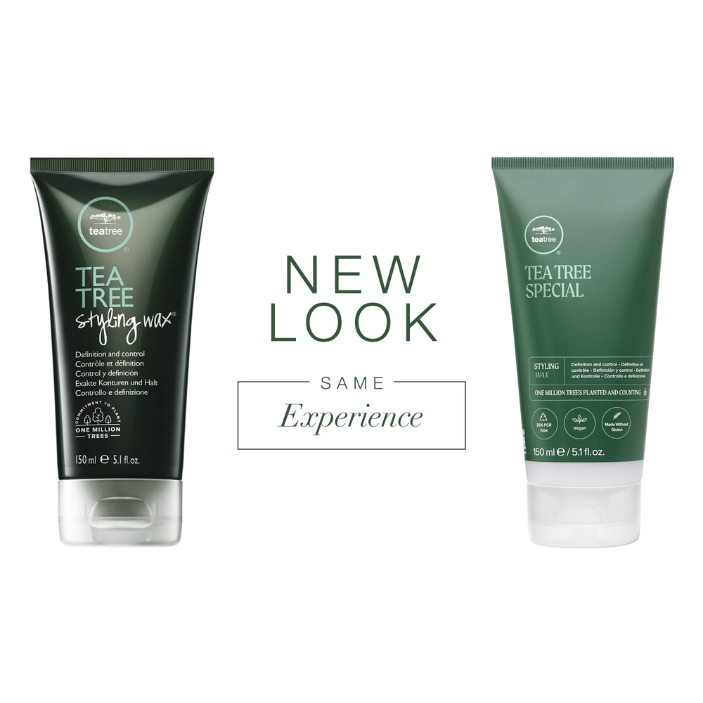 Tea Tree Styling Wax piecey-texture captures edge with layered, separated strands.