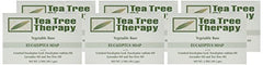 Tea Tree Therapy eucalyptus bar soap closeup highlights moisturizing formula with macadamia oil