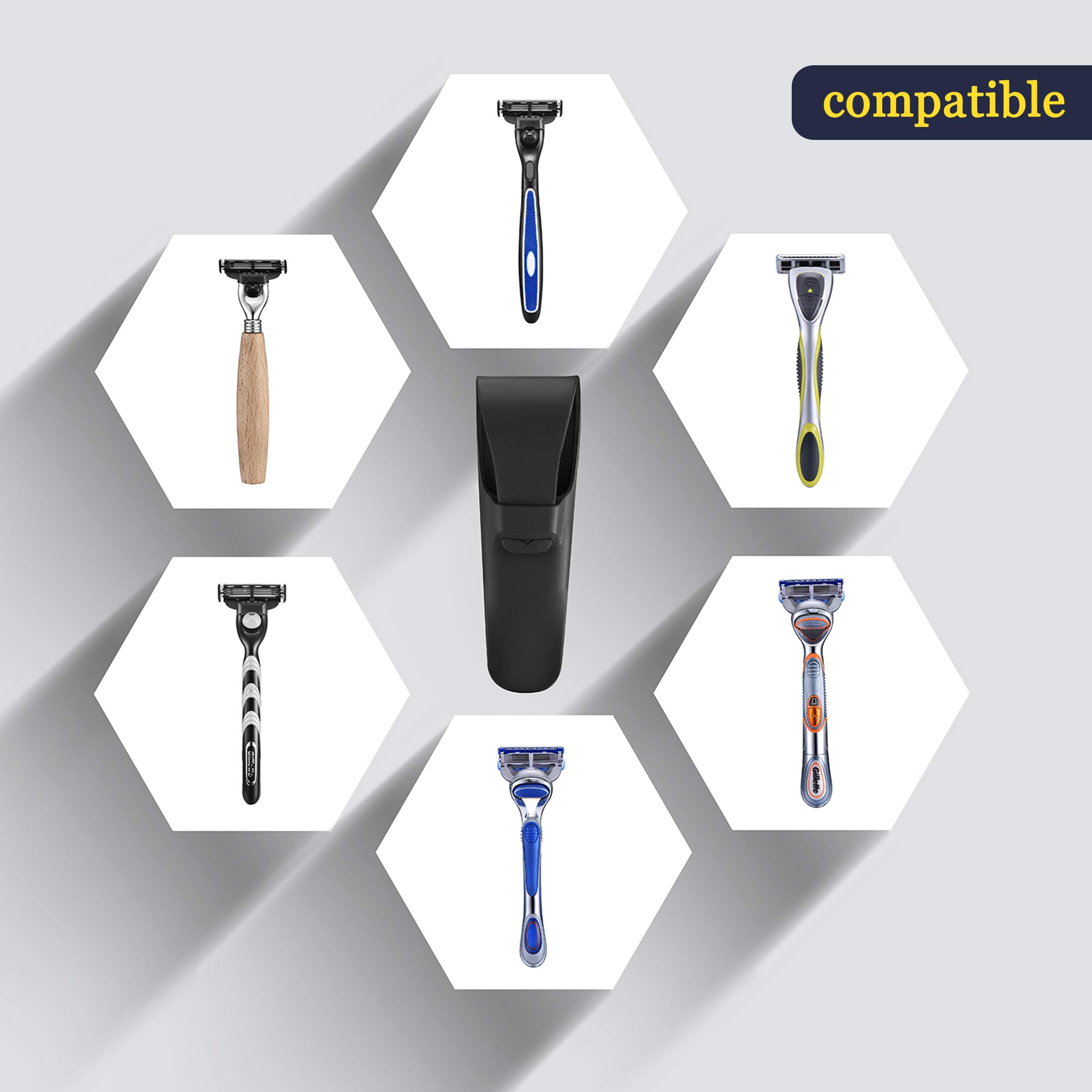 TeaiEei razor case lightweight design weighs 2.1 ounces for easy travel
