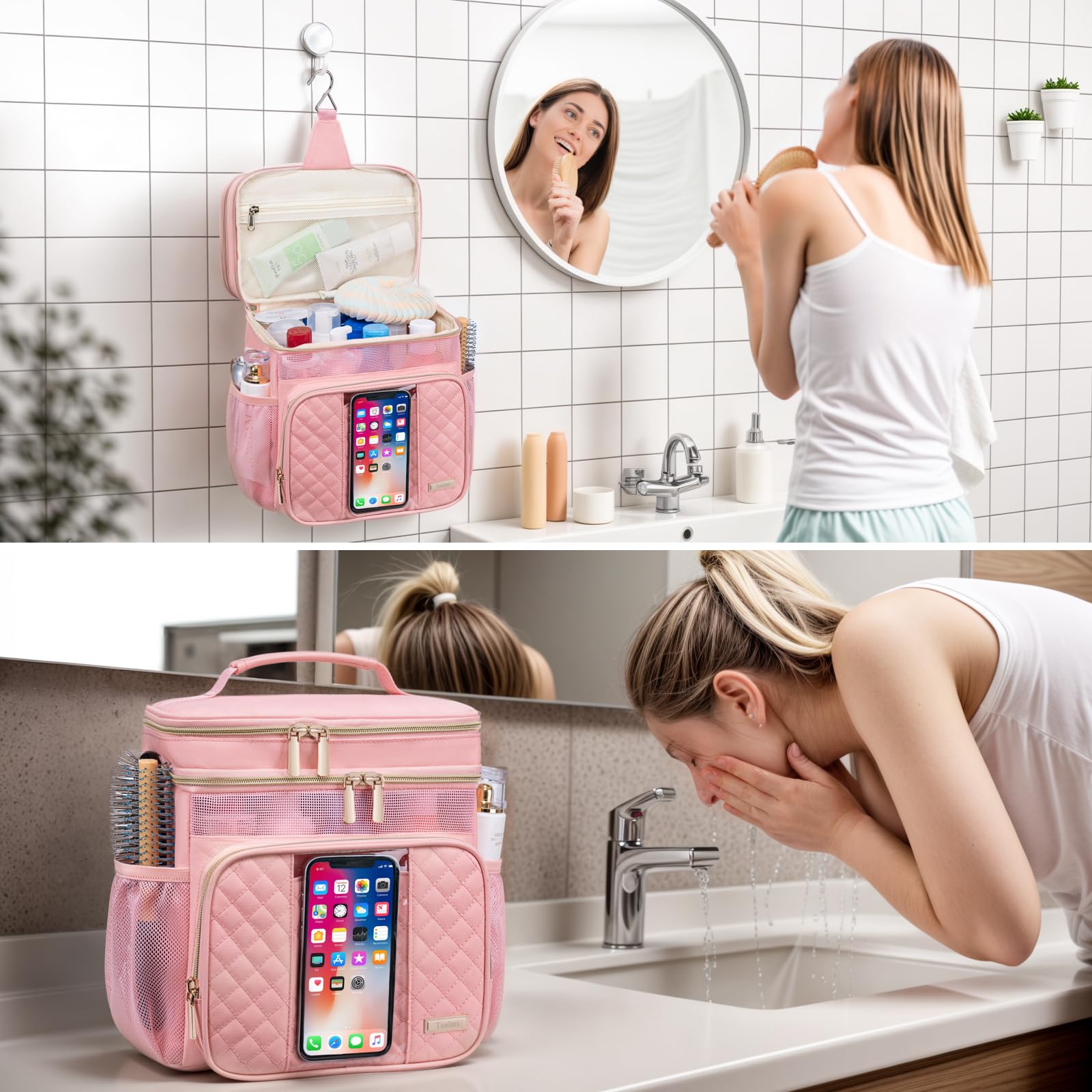 Tealari dorm-room ready toiletry bag shows versatile travel or college organization.