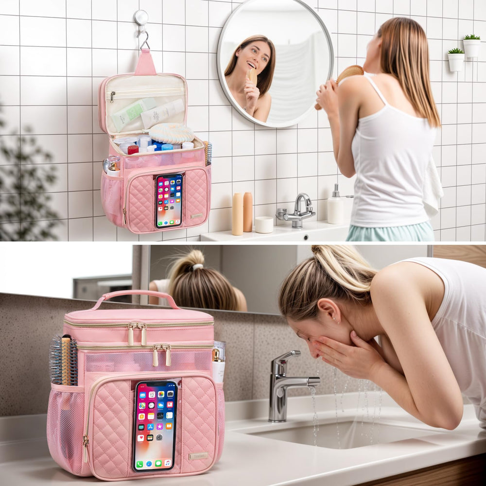 Tealari dorm-room ready toiletry bag shows versatile travel or college organization.