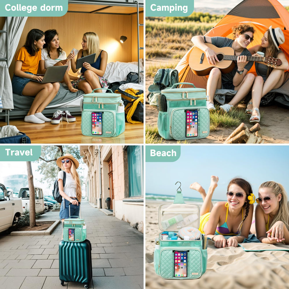 Tealari large toiletry bag folds for compact packing during travel.