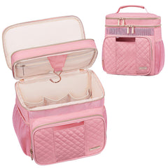 Tealari large toiletry bag front view showing spacious storage for toiletries and cosmetics.