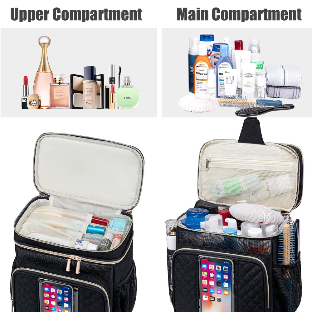 Tealari toiletry bag gold-plated zippers for smooth durability