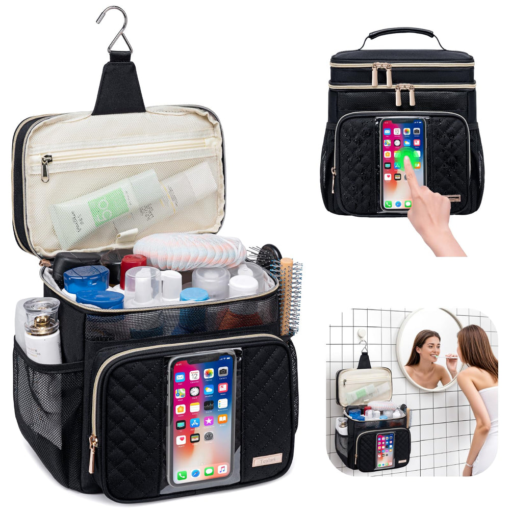 Tealari toiletry bag hanging-hook design for easy access