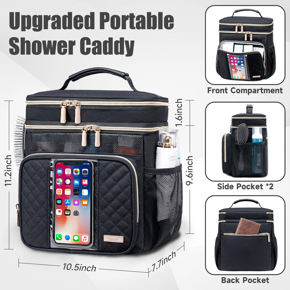 Tealari toiletry bag with large capacity for cosmetics and travel bottles