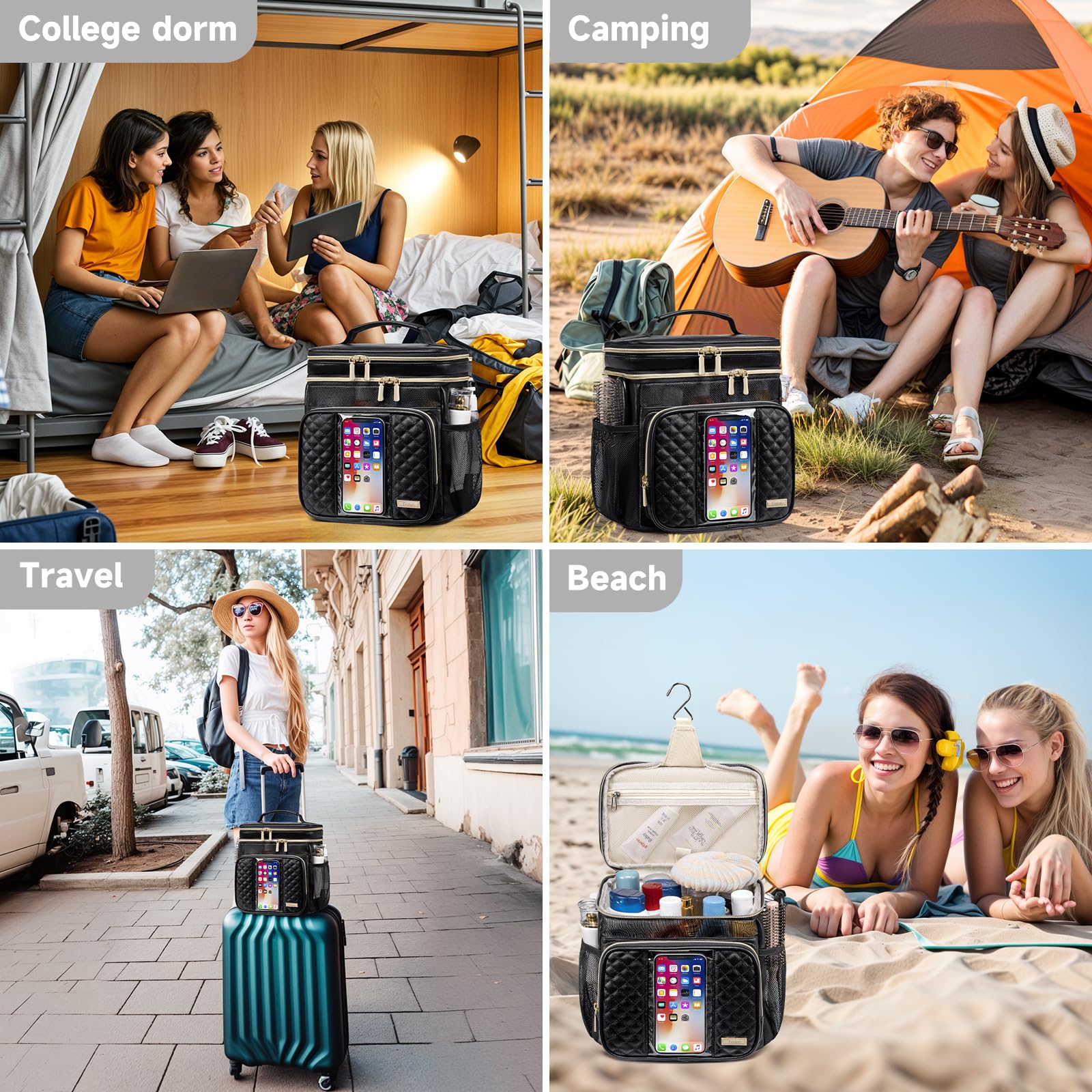 Tealari travel bag folds flat for compact packing when not in use