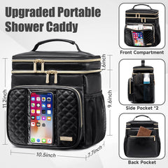 Tealari leather bag features waterproof phone pocket for hands-free calls