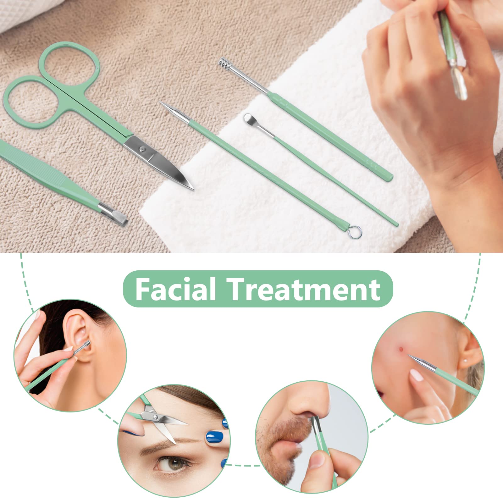 Teamkio nail clippers and scissors for precise trimming and shaping.