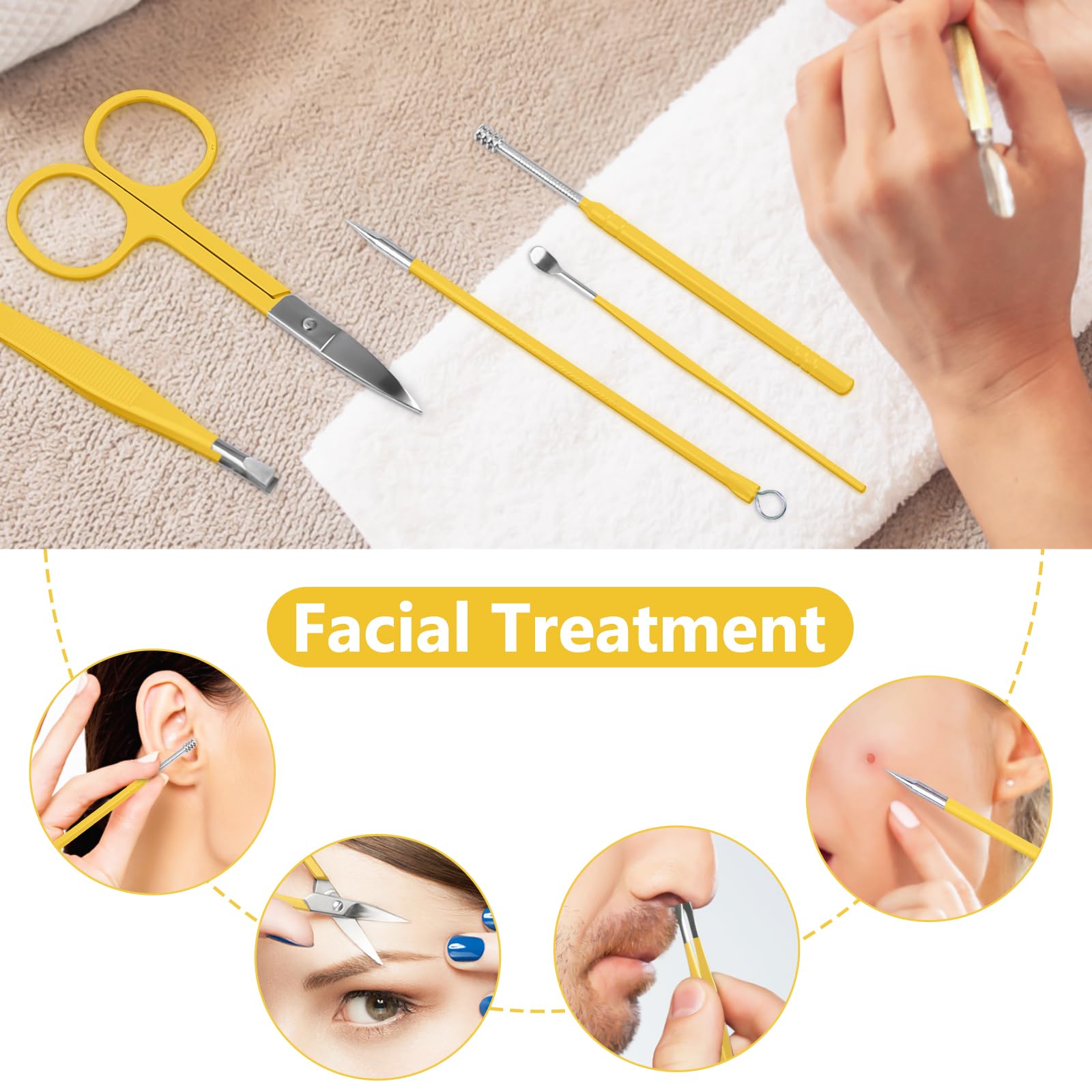 Teamkio stainless-steel nail scissors compact for precise trimming on the go