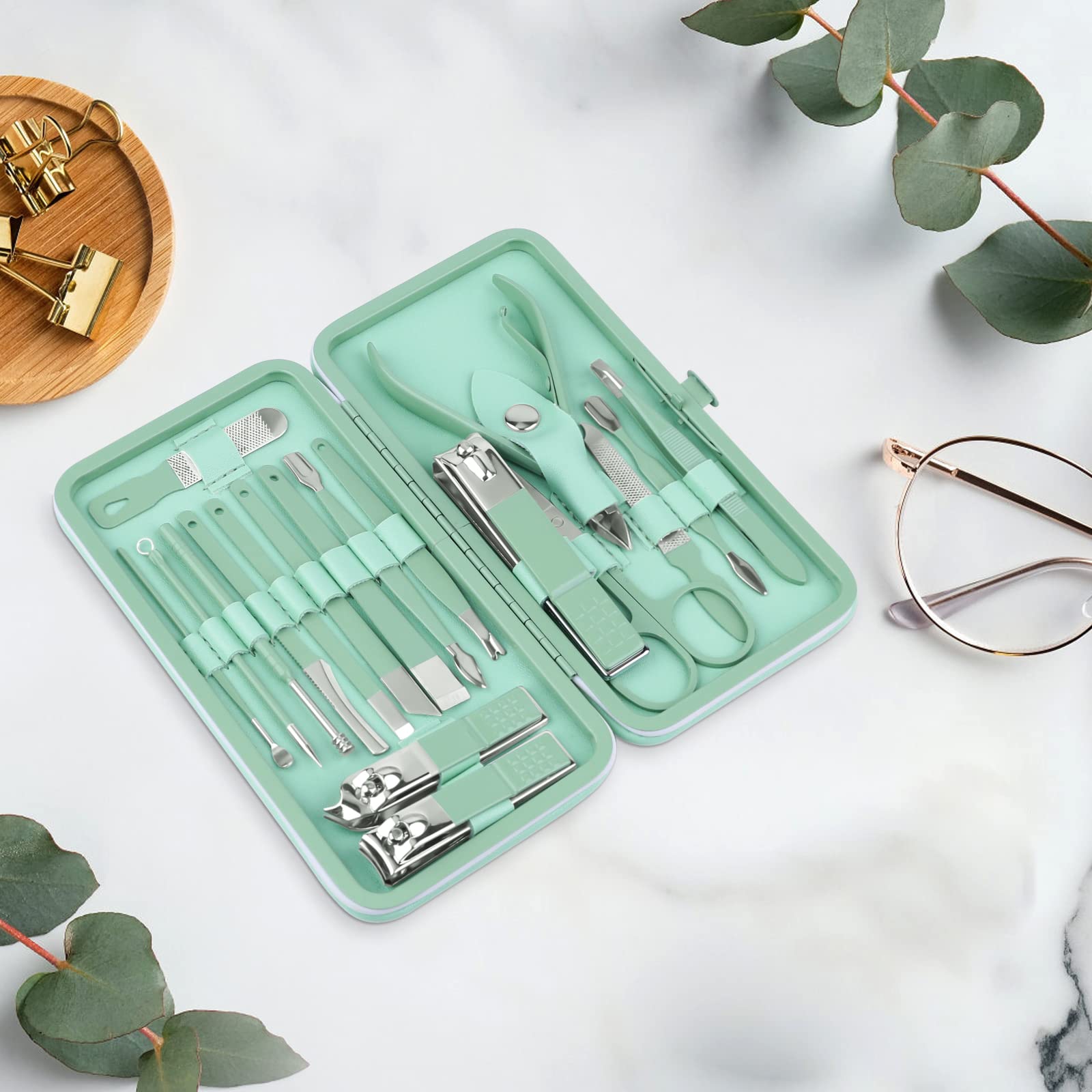 Teamkio tweezers and cuticle tools designed for tidy nail prep.