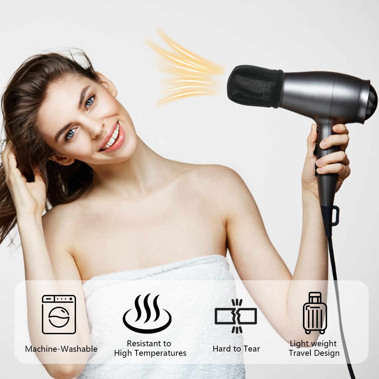 Tearom heat-resistant diffuser sock ensures safe use during styling sessions.