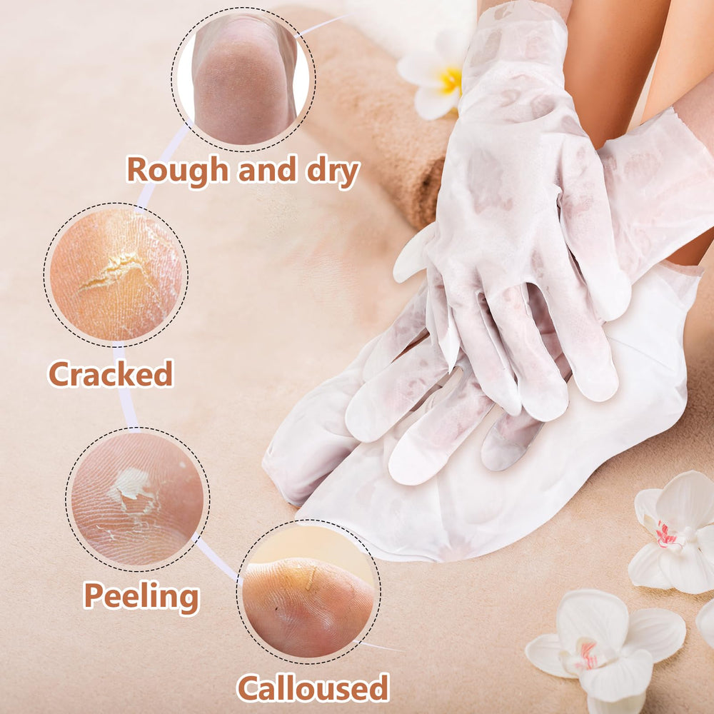 TEAWOO hand mask worn indoors showing comfortable, mess-free hydration.