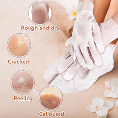 TEAWOO hand mask worn indoors showing comfortable, mess-free hydration.