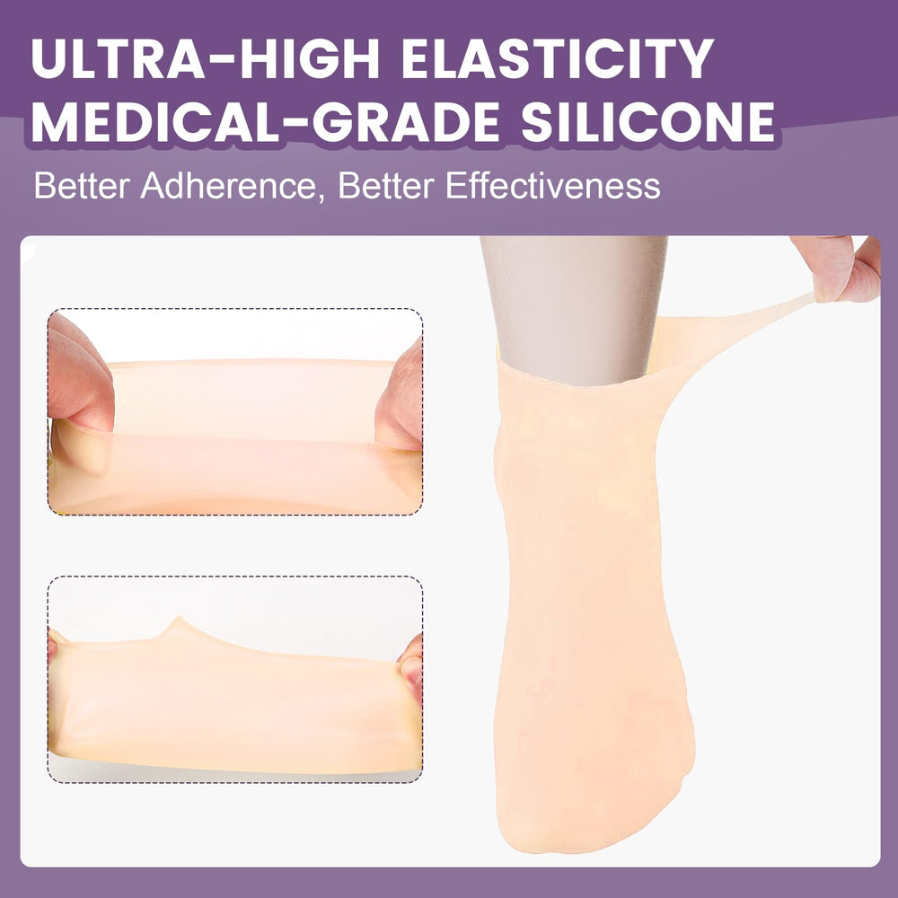 TEAWOO silicone socks five-pairs packaging emphasizes value and ongoing moisture care.