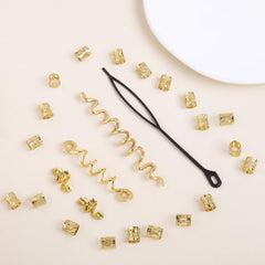 TEBIEKOY 26 piece gold braid accessories close up variety