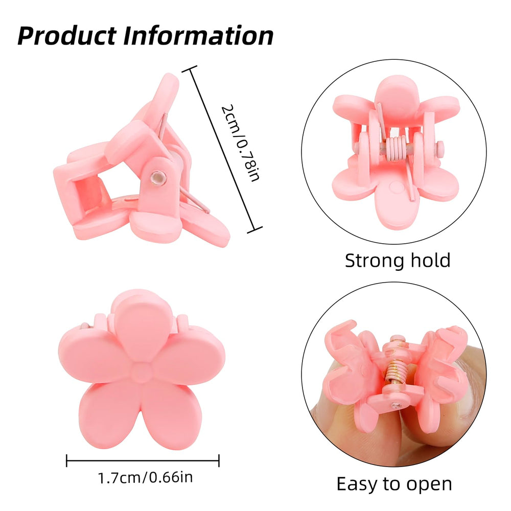 TEBIEKOY colorful flower clips close-up shows cute design and color variety.
