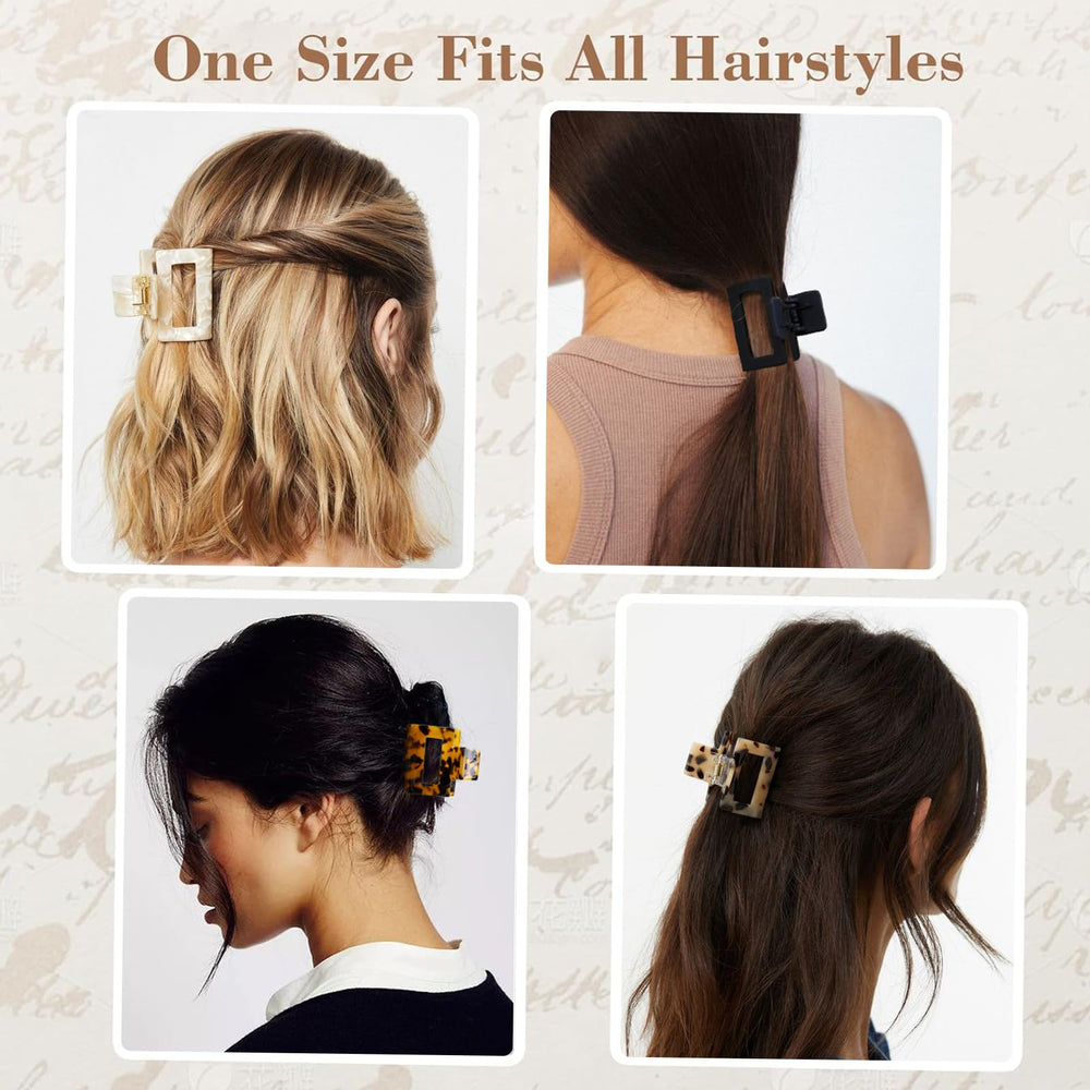 TEBIEKOY hair clip black matches versatile style and non-slip grip.
