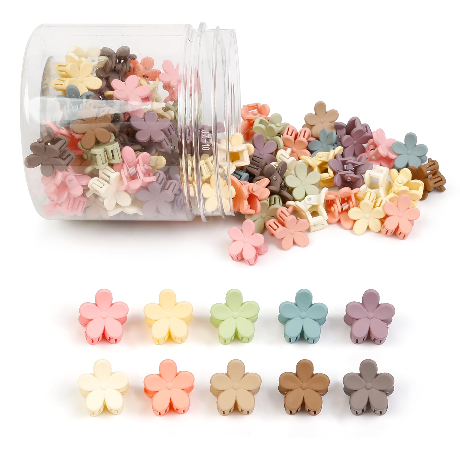 TEBIEKOY mini flower clips box packaging for neat storage and gifting.
