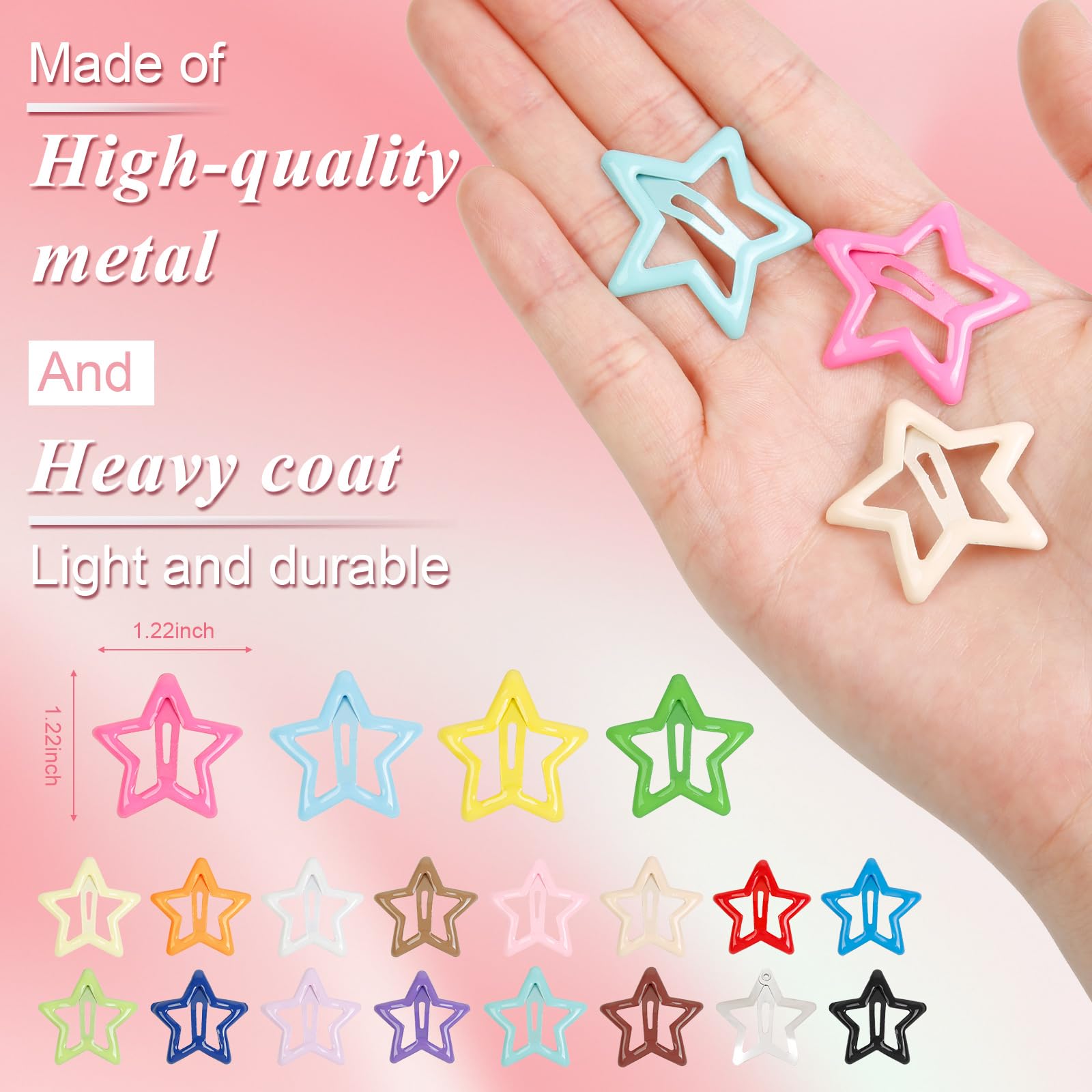 TEBIEKOY star clips come in 20 colors for versatile daily color-matching
