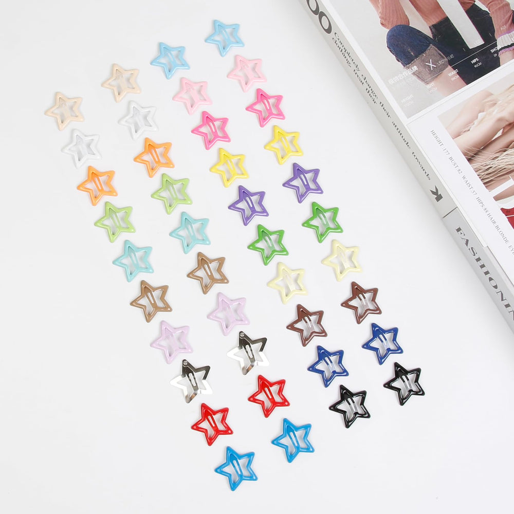 TEBIEKOY Y2K star clips add retro charm to everyday hairstyles